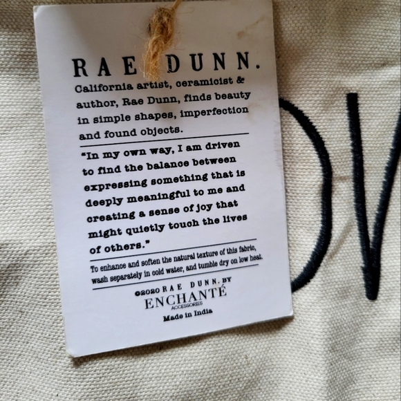 NWT RAE DUNN large canvas LOVE tote - Picture 3 of 4